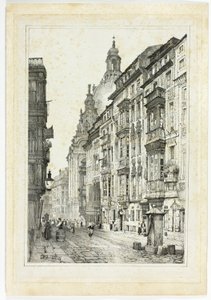 Dresden, a partir de fac-símiles de esboços feitos na Flandres e na Alemanha de Samuel Prout