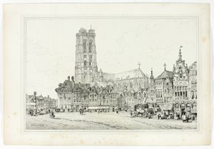 Maline, a partir de Facsimiles of Sketches made in Flanders and Germany de Samuel Prout
