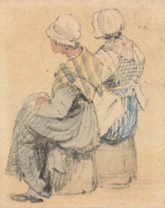Duas camponesas, sentadas de Samuel Prout