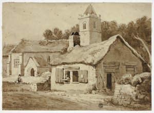 Igreja e rua da aldeia de Samuel Prout