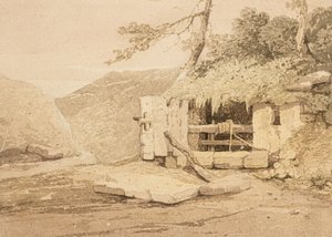 Cabeça de poço (aguarela) de Samuel Prout