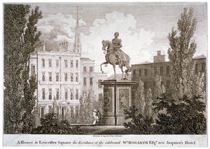 Leicester Square, Westminster, Londres, c1805 de Samuel Rawle