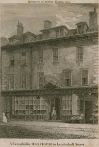 Residência em Leadenhall Street, Londres, de Nicholas Bentley, também conhecido como Dirty Dick de Samuel Rawle