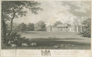 Shugborough Hall: gravura, nd [c 1802] de Samuel Rawle