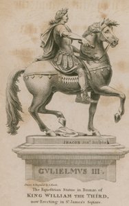 Estátua, de, rei, william, a, terceiro, agora, erigindo, em, st, james, quadrado, londres