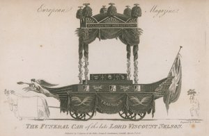 O carro fúnebre do falecido lorde Visconde Nelson de Samuel Rawle