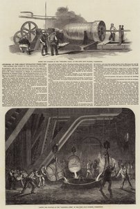 Cilindro da Grande Prensa Hidráulica usado para elevar os Tubos da Ponte Britannia de Samuel Read