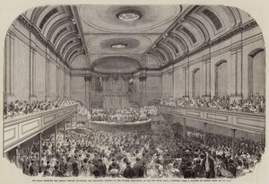 Sua Alteza Real o Príncipe Consorte dando o discurso inaugural à Associação Britânica no New Music Hall, Aberdeen de Samuel Read