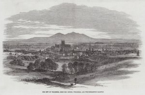 A cidade de Worcester, da ferrovia de Oxford, Worcester e Wolverhampton de Samuel Read