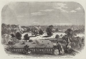 Visita da Rainha a Birmingham, Aston Park, de Aston Hall, Birmingham à distância de Samuel Read