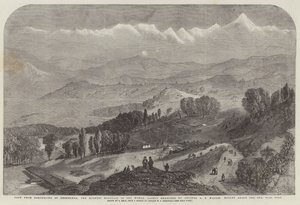 Vista de Darjeeling de Deodhunga, a montanha mais alta do mundo, recentemente medida pelo coronel AS Waugh, altura acima do mar, 29002 pés de Samuel Read