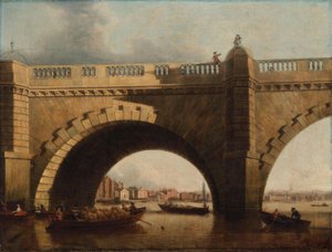 Um arco da Ponte de Westminster, Londres de Samuel Scott