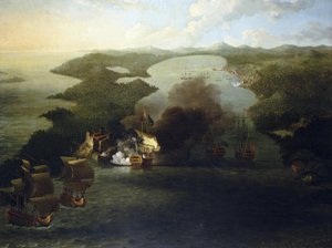 Guerras coloniais de Espanha: tomada de Porto Bello (ou Puerto Bello) (Argentina), 21 de novembro de Samuel Scott