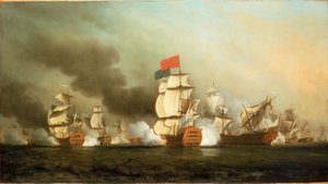 Vitória de Lord Anson ao largo do Cabo Finisterra, 3 de maio de 1747 de Samuel Scott