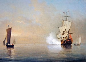 The Morning Gun (óleo sobre tela)