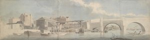 Ponte de Westminster, Surrey Side, ca. 1750. de Samuel Scott