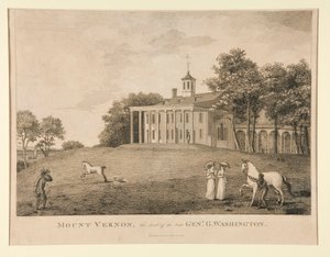 Mount Vernon, a sede do falecido Genl. Washington de Samuel Seymour