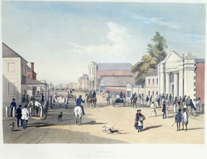 Adelaide, Hindley Street, Plate 41, de &39;South Australia Illustrated&39; por George French Angas