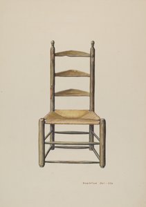 Cadeira com encosto em escada da Pensilvânia de Samuel W. Ford