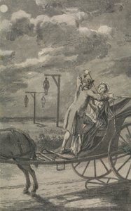 Assassinato no carro (Provavelmente um desenho para The Tyburn Chronicle) de Samuel Wale