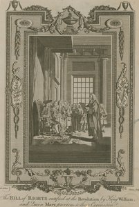 A Declaração de Direitos ratificada na Revolução pelo Rei William e Rainha Maria de Samuel Wale
