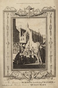 A maneira de queimar o arcebispo Cranmer em Oxford de Samuel Wale