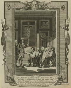 Os sete bispos apresentando sua petição ao rei Jaime II em St. James&39;s de Samuel Wale