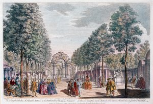 Jardins Vauxhall, gravados por John Miller aka Johann Sebastian Müller