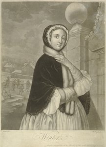 Inverno (mezzotint) de Samuel Wale