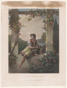 Rapaz com um chapéu cheio de uvas
Le Voleur de Raisin (título sobre o objecto) de Samuel William Reynolds (I)