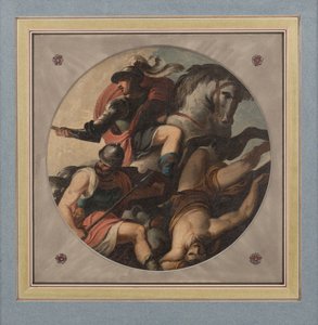Roundel de teto (óleo sobre papel)