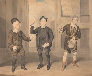 Uma Cena de uma Peça de Teatro - Três Actores de Samuel de Wilde