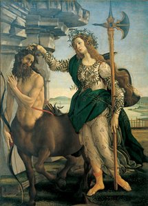 Pallas (Athena ou Minerva) e o Centauro de Alessandro di Mariano dei Filipepi dit Sandro Botticelli (1445-1510), cerca de 1482 - Florença, Galeria Uffizi. de Sandro Botticelli