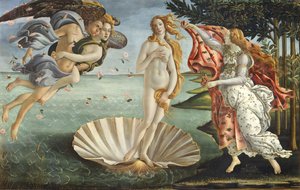 O Nascimento de Vénus, c.1485 (têmpera sobre tela) de Sandro (1444/5 1510) Botticelli