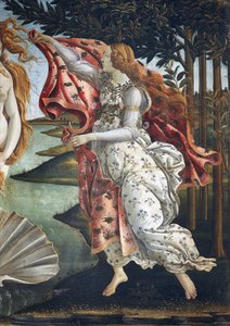 O nascimento de Vénus (detalhe) - Tempera sobre tela de Sandro Botticelli