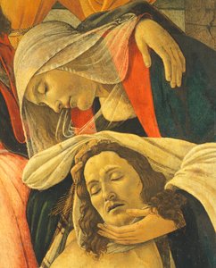 Lamentação sobre o Cristo Morto, c.1490-1500 (tempera no painel) (detalhe) de Sandro Botticelli