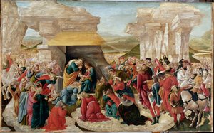 A Adoração dos Reis Magos (Pintura inacabada, c.1500) de Sandro Botticelli