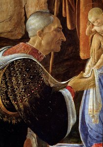 A Adoração dos Magos, detalhe de Cosimo de