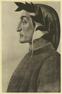 Botticelli: Dante Alighieri (foto p/b) de Sandro (after) Botticelli