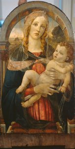A virgem e o menino de Sandro (after) Botticelli