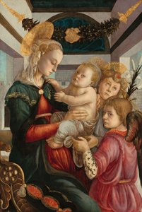 A Virgem e a Criança com Anjos de Sandro (attr. to) Botticelli