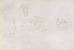 Desenhos para a «Divina Comédia» de Dante (Purgatório 17) de Sandro Botticelli