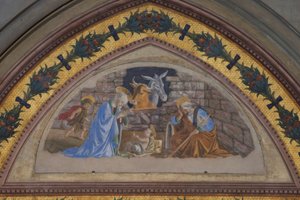 Natividade com o menino que se aproxima John de Sandro Botticelli