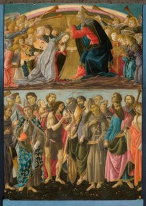 Coroação de Maria com santos de Sandro Botticelli