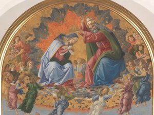 Coroação de Maria com quatro santos de Sandro Botticelli