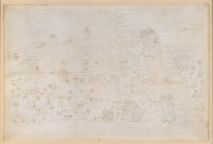 A Divina Comédia, Inferno XIX. Virgílio e Dante no oitavo círculo do Inferno (Malebolge), 3.ª Bolgia: os corruptos que ocupavam cargos eclesiásticos, castigo dos simonistas de Sandro Botticelli