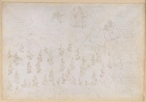 A Divina Comédia, Inferno XXVI. Virgílio e Dante no oitavo círculo do Inferno (Malebolge), 8.ª Bolgia: castigo dos falsos conselheiros; conversa com Ulisses de Sandro Botticelli