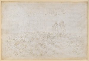 A Divina Comédia, Inferno XXXII. Nono Círculo (Cócito), 1.ª e 2.ª faixas: Castigo dos traidores da família e da pátria no gelo de Caina e Antenora de Sandro Botticelli
