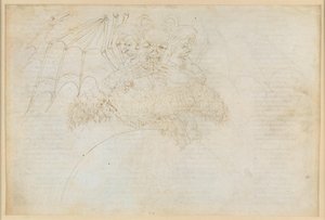 A Divina Comédia, Inferno XXXIV (1): O centro do Inferno: Lúcifer no gelo da Giudecca, esmagando Judas, Bruto e Cássio de Sandro Botticelli