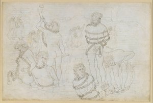 A Divina Comédia, Inferno XXXI. Oitavo círculo do Inferno (Malebolge): Batalha dos Gigantes - Pozzo dei Giganti de Sandro Botticelli